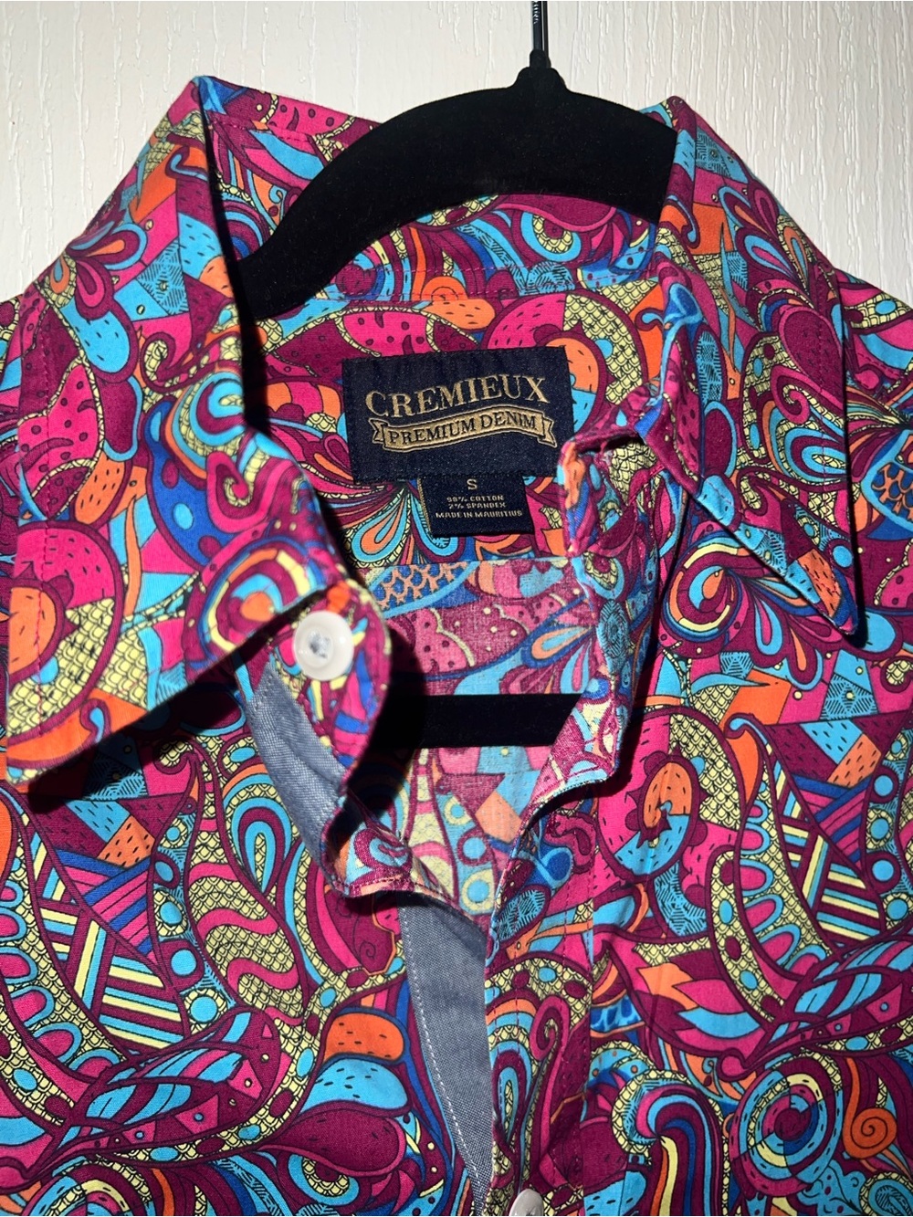 Daniel Cremieux Men's Bright Paisley Button-Down Shirt - Fuchsia/Blue/Orange